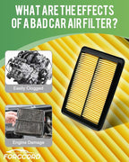 2-Pack Engine Air Filter Fits for ROGUE(2014-2020),ROGUE Sport (2017-2022),Qashqai (2017-2021) Air Filter Replacement 165464BA1A,XA10423,CA11858 Car Accessories