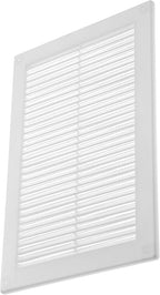 Vent Systems 6" x 10" Inch (Opening Dimensions) - Pack of 5 - Plastic White Soffit Vent Cover - Flat Rectangular Air Vent Grille - Air Vent Deflector - HVAC 8" x 12" Inch (Overall Dimensions)
