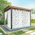 Leaf Outdoor Curtains for Patio Summer Jugal Leaves Pastoral Plant Waterproof Outside Curtains with Grommet Top Weatherproof Curtain for Cabana Pergola Gazebo, 1 Panel, 54" W x 108" L