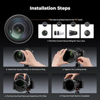 K&F CONCEPT X PRO Square Filter Holder System Kit (Filter Holder + 95mm Circular Polarizer + Square ND1000 Filter + ND8 + ND64 + 4 Filter Adapter Rings) for Camera Lens with36 Multi-Coated