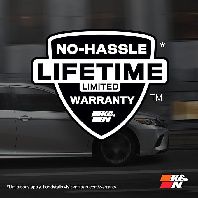 K&N High-Flow Original Lifetime Engine Air Filter: Increase Power: Washable: Compatible with 2017-2025 HYUNDIA/KIA: Elantra, I30, Kona, Veloster, Cerato, Forte, ProCeed, Seltos, Soul, Xceed, 33-5050