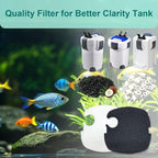 16-Set Aquarium Filter Replacement Media Compatible with SUNSUN Canister Filters HW-304B, 404B, 704B and 3000, Polar Aurora 525 GPH, Includes Activated Carbons, Ceramic Rings, Filter Pads