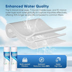 PUREPLUS 5 Micron 10" x 2.5" Whole House Grooved Sediment Home Water Filter, Replacement Cartridge for Any 10 inch RO Unit, AO-WH-PREV-R2, AP110, WHKF-G05, AB-SGR5M, GXWH20S, WFPFC5002, CFS10, 6Pack