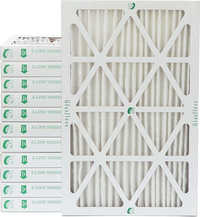 Glasfloss ZL 12x24x2 MERV 13 (FPR 10) 2" Inch Air Filters for AC and Furnace. Case of 12. Actual Size: 11-3/8 x 23-3/8 x 1-3/4