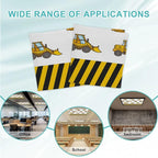 4 Pcs Fluorescent Light Covers for Ceiling Lights Construction Vehicle Excavators Bulldozers Forklifts Yellow Black Decorative Magnets Light Filters for Office Home Classroom Must Haves 4’ x 2’