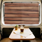 Western Barn Door Magnetic Double Layer Car Window Shades,Side Window Curtains for Blackout/Breathable Mesh View,Country Farmhouses Wooden Grain Brown Heat Protection Privacy Sun Shades 26x20in 1pcs