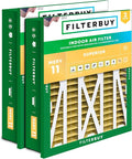 Filterbuy 20x20x5 Air Filter MERV 11 Superior Pet & Allergy Defense (2-Pack), Electrostatic Pleated HVAC AC Furnace Filters for Honeywell Return Grille FC40R1003 (Actual Size: 18.38 x 18.38 x 3.69)