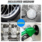 MEANLIN MEASURE 1/4" NPT 0-60Psi 2" FACE DIAL Swimming Pool Water Pressure Gauge Lower Mount, with 1/4" x 1/2" NPT and 1/4" x 3/8" NPT Hex Bushing