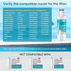 ICEPURE Alkaline LT1000PC Refrigerator Water Filter and Air Filter Replacement for LG LT1000P/PC/PCS, Kenmore 9980, ADQ74793501 ADQ74793502 ADQ747935 MDJ6484460 LT1000, Enhances PH, 3 Combo