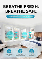 Clean Air Window Screen - Filters Pollen, Allergens, Dust, and Ash - Cleaner, Healthier Air - Easy to Cut - Ideal for Patio, Porch, and Window Screen Replacement - (37" x 10')