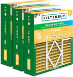 Filterbuy 20x25x5 Air Filter MERV 11 Superior Pet & Allergy Defense (3-Pack), Pleated HVAC AC Furnace Filters for Amana, Coleman, Goodman, Maytag, York, and More (Actual Size: 20.19 x 25.31 x 5.25)