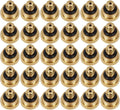KUWAN 0.016" Orifice (0.4mm) Thread UNC 10/24 Brass Misting Nozzles Low Pressure Atomizing Misting Sprayer Water Hose Nozzle for Greenhouse, Landscaping, Outdoor Cooling Mister System (30PCS)