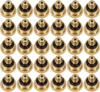 KUWAN 0.016" Orifice (0.4mm) Thread UNC 10/24 Brass Misting Nozzles Low Pressure Atomizing Misting Sprayer Water Hose Nozzle for Greenhouse, Landscaping, Outdoor Cooling Mister System (30PCS)