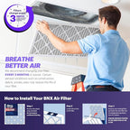 BNX TruFilter 10x30x1 Air Filter MERV 8 (4-Pack) - MADE IN USA – Dust & Pet Defense Electrostatic Pleated Air Conditioner HVAC AC Furnace Filters for Dust, Pet, Mold, Pollen MPR 600 – 700 & FPR 5