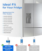 Waterdrop DA29-00003G Refrigerator Water Filter, Replacement for Samsung®, DA29-00003B, DA29-00003A, Aqua-Pure Plus, HAFCU1, RFG237AARS, FMS-1, RS22HDHPNSR, RSG257AARS, 2 Filters (Package May Vary)