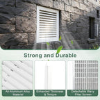 14"x20" Aluminum Gable Vent,Filter Screen for Removable,Never Rust, Heat Dissipation & Condensation Prevention,Ideal for Shed, Attic, Wall, Door & Shipping Container-Vent Opening: 12" x 18"