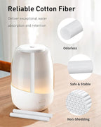 Pawfly 80 Pcs Humidifier Sticks, 4 Inch Mini Humidifier Filter Replacement Wicks, Humidification Equipment Cotton Refill Rods, Small Portable USB Humidifier Sticks, Air Diffuser Pure Wicks