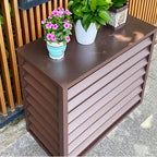 Pool pump covers for outside units, outdoor garbage can enclosures, aluminum outdoor garden air conditioner cover, sturdy and durable, noise-proof, suitable for gardens, balconies, walls ( Color : FOU