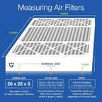 Nordic Pure 20x25x5 (Actual Size: 19 3/4 x 24 3/4 x 4 3/8) Lennox X6673 X6675 Replacement Air Filter MERV 8 + Carbon 2 Pack