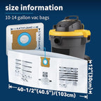 3 Pack Shop Vac 10-14 Gallon Bags. ALYYDBG Type F 90662 9066200 9066233, Type I 90672 9067200 9067233, VF2005, CMXZVBE3877, CMXZVBE38768 Disposable Dust Bags