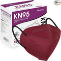 Miuphro KN95 Face Mask 50 Pack, Disposable Respirator Masks, 5 Layer Design Safety Mask for Protection, Ideal for Men and Women (Red)
