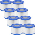 Type VI Hot Tub Filter Cartridge Compatible with Lay-Z-Spa, Coleman SaluSpa 90352E, 58323E, 58323 Swimming Pool Pump (8 Pack)