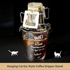 Hanging Ear Drip Coffee Bag Holder with 50-100Pcs Portable Coffee Filter Paper Bag, Coffee Drip Bag Chair Stand, Portable Coffee Filter Paper Bag, for Easy Pour Over (Stand + 50 Bags)