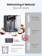 JIMMY R9 Reverse Osmosis System Countertop Water Filter - 7 Stage Purification with Remineralization & UV, Portable Water Purifier Countertop,3s Instant Heat(7 Temps),3:1 Pure to Drain,No Installation