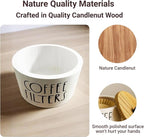 Wooden Coffee Filter Holder With Lid-Rustic Storage Container and Dispenser Basket for Coffee Bar Decor, Farmhouse Accessories(Black)