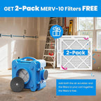 CADPXS Shield-550 Air Scrubber, Negative Machine Airbourne Cleaner HEPA Scrubber Water Damage Restoration Equipment Air Purifier