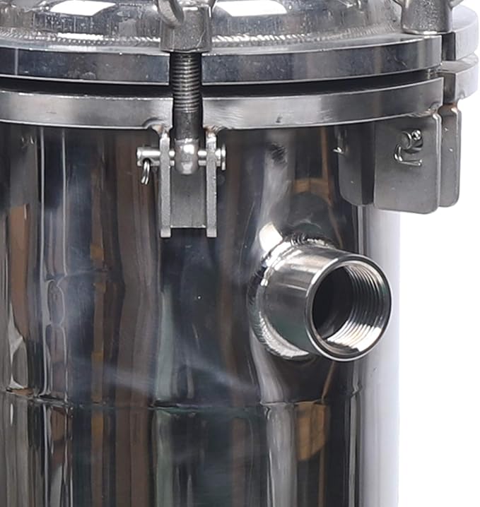 304 Stainless Steel Bag Filter Housing, Industrial Process Filter Housings, Pressure Filter Device, Removes Particulate Impurities, Real-Time Pressure Monitoring