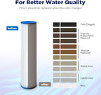 Membrane Solutions 20 Micron Whole House Sediment Water Filter Replacement Cartridge Pleated Water Filter Heavy Duty 20"x4.5", Universal Fits Most Major Brand Systems - 2 Pack