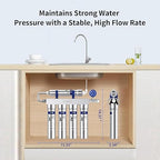 EIREE H502B Under‑Sink Ultrafiltration Water Filter – 0.01 µm Membrane, Removes 99.99% Heavy Metals, Chlorine & Odor, Stainless Steel Housing, USA Tech