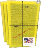 Fast-Shipped-Filters 3 Pack 20x25 Replacement Filter Pads Compatible with MicroPower Guard One Hour Air Cleaner 20x25 Refill Yellow