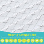 2 Pack 313 Air Filter Compatible with AprilAire Whole House Air Purifiers Model 1310, 2310, 3310, 4300 - MERV 13, Size:20x20x4 Inches
