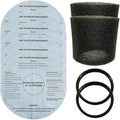 Reusable Dry Disc Filter for Small Shop Vac Kit includes 6 Dry Filters, 2 Foam Sleeves, and 2 Mounting Rings - Compatible with Shop Vac, Ridgid, Craftsman and Other Similar Wet Dry Vacs