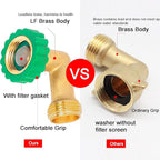 Lead-Free Brass 90°Hose Elbow Fitting,90 Degree Hose Saver Green Quick Swivel Connect Adapter,Thread Size 3/4" Connectors,Hose Protector with Water Filter 2 Pcs