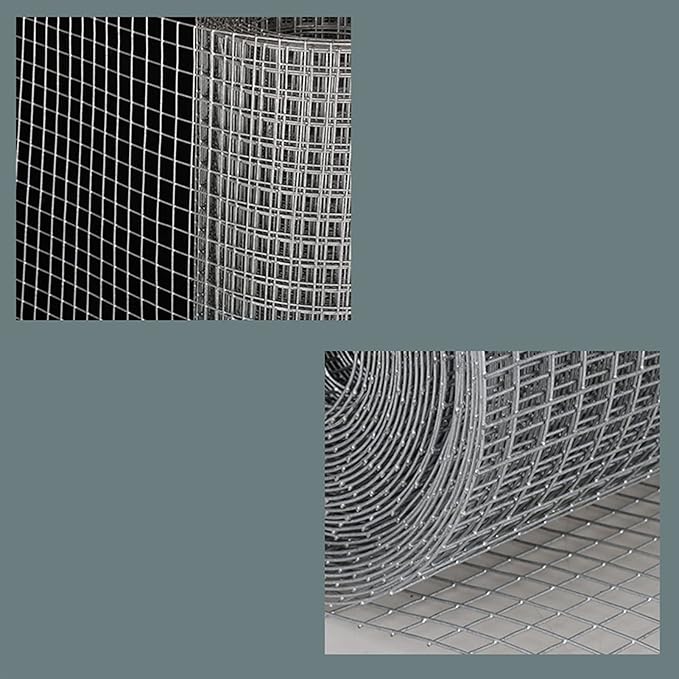 AOTNZ Welded Wire Fencing, Stainless Steel Anti-Rust Decorate Square Screening Filter Sheet for Garden Fence Aviary Hutch Net Fence Chicken Coop Pond Enclosure (Color : Silver, Size : 1.5x1m)
