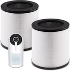 M02 Replacement Filter Compatible with Mooka M02 Air Purifier, M02 H13 True HEPA and Pre-Filter 3-in-1 High-Efficiency 3 Stages Filtration, 2 Pack