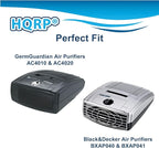 HQRP 4-pack HEPA Filter A compatible with GermGuardian FLT4010 Replacement fits AC4010 / AC4020 series Table Top models