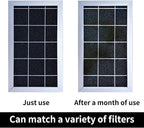 Cut-to-Fit Activated Carbon Filter Sheet Charcoal Air Vent Filters Pad Black Range Hood AC Replacement Fabric Filter 2 Pack 16" x 48" x 0.125"