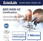 1 Micron 10" x 2.5" Whole House CTO Carbon Sedimen Water Filter Compatible DuPont WFPFC8002, WFPFC9001, SCWH-5, WHCF-WHWC, FXWTC, RO Unit for Under Sink & Countertop Filtration System,4Pack