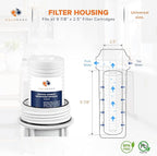 Aquaboon 5 Micron 10 x 2.5 Grooved Sediment Water Filter Replacement for Whole House Filter Cartridge Compatible with AP110, WHKF-GD05, CFS110, 50-Pack