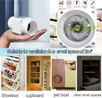 2“ Inline Duct Fan 12V 22 Cfm HVAC Quiet Exhaust Blower Small Ventilation Fan for Grow Tent Basements, Kitchens, Attics (Color : White, Size : NO Adjustable Speed)