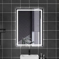 500 X800 mm Illuminated Backlit LED Bathroom Mirror, Wall Mounted Multifunction Bathroom Vanity Mirror with Lights and Demister Pad, Energy-Saving Illuminated Smart Mirror