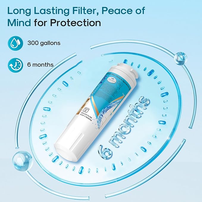 ICEPURE Alkaline UKF8001 Refrigerator Water Filter Replacement for Whirlpool EDR4RXD1, EveryDrop Filter 4, Maytag UKF8001, 4396395, UKF8001P, UKF8001AXX, RFC0900A, UKF8001AXX-200, Enhances PH, 5 Pack