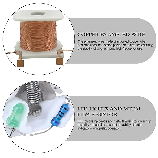 8-Pin 10 AMP 24V DC Relay Coil with Socket Base Electromagnetic Power Relay, DPDT 2NO 2NC - MY2NJ LED Indicator