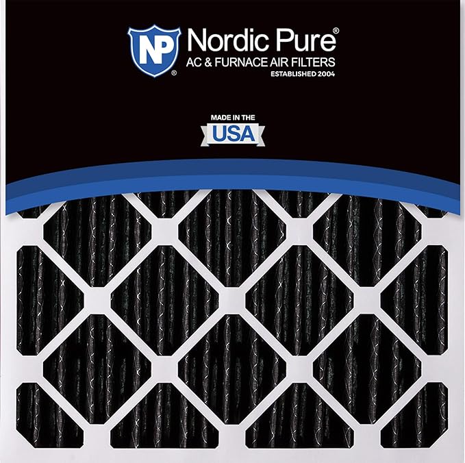 Nordic Pure 20x20x5 (Actual Size: 19 5/8 x 19 7/8 x 4 3/8) Honeywell Replacement Furnace Filters MERV 10 Plus Carbon 1 Pack