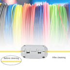 Outus 6 Pcs 3D Printer 1.75 Filament Filters, Cleaning Filament Cleaner Dust Filter Blocks Flame Resistant Rubber Foam Wiped Off Debris for Pla ABS Petg or Other Printing, Gray