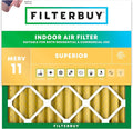 Filterbuy 12x12x2 Air Filter MERV 11 Superior Pet & Allergy Defense (1-Pack), Electrostatic Pleated HVAC AC Furnace Filters Replacement, Made in USA (Actual Size: 11.50 x 11.50 x 1.75)